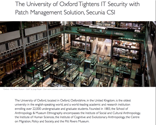 Oxford University, internet security